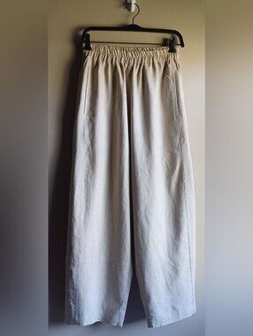 MAX STUDIO Linen Blend Barrel Pants Sx Xl